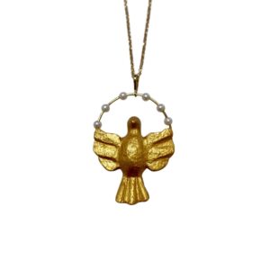 Pingente Divino Espirito Santo Pérola Auréola P