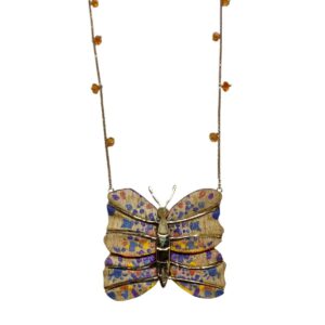 Gargantilha Borboleta Fauna Cornalinas