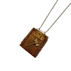 Pingente Patuá Xangô Marrom claro