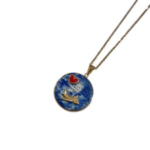 Pingente Amo Viajar Azul P